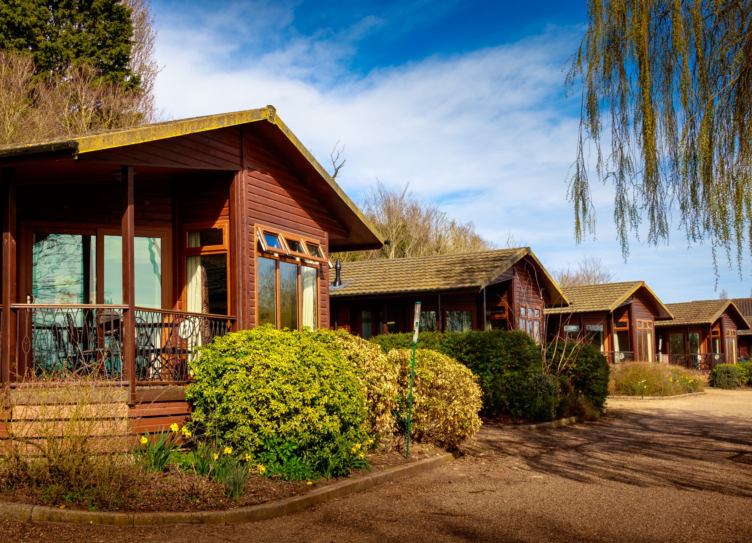 Capture the essence of tranquility and warmth with this serene cabin photograph. The soft, natural light filtering through the trees and the rich, earthy tones of the cabin create a perfect backdrop for a calm and inviting atmosphere. The composition, with its symmetrical arrangement of the cabin and surrounding greenery, offers a perfect balance of nature and architecture. This aesthetic appeal of this image is ideal for creating a cozy, relaxing environment in your living room or as a focal piece in an executive office. Hang this photograph in a space where you want to evoke a feeling of peace and comfort, whether it's a living room, bedroom, or home office.